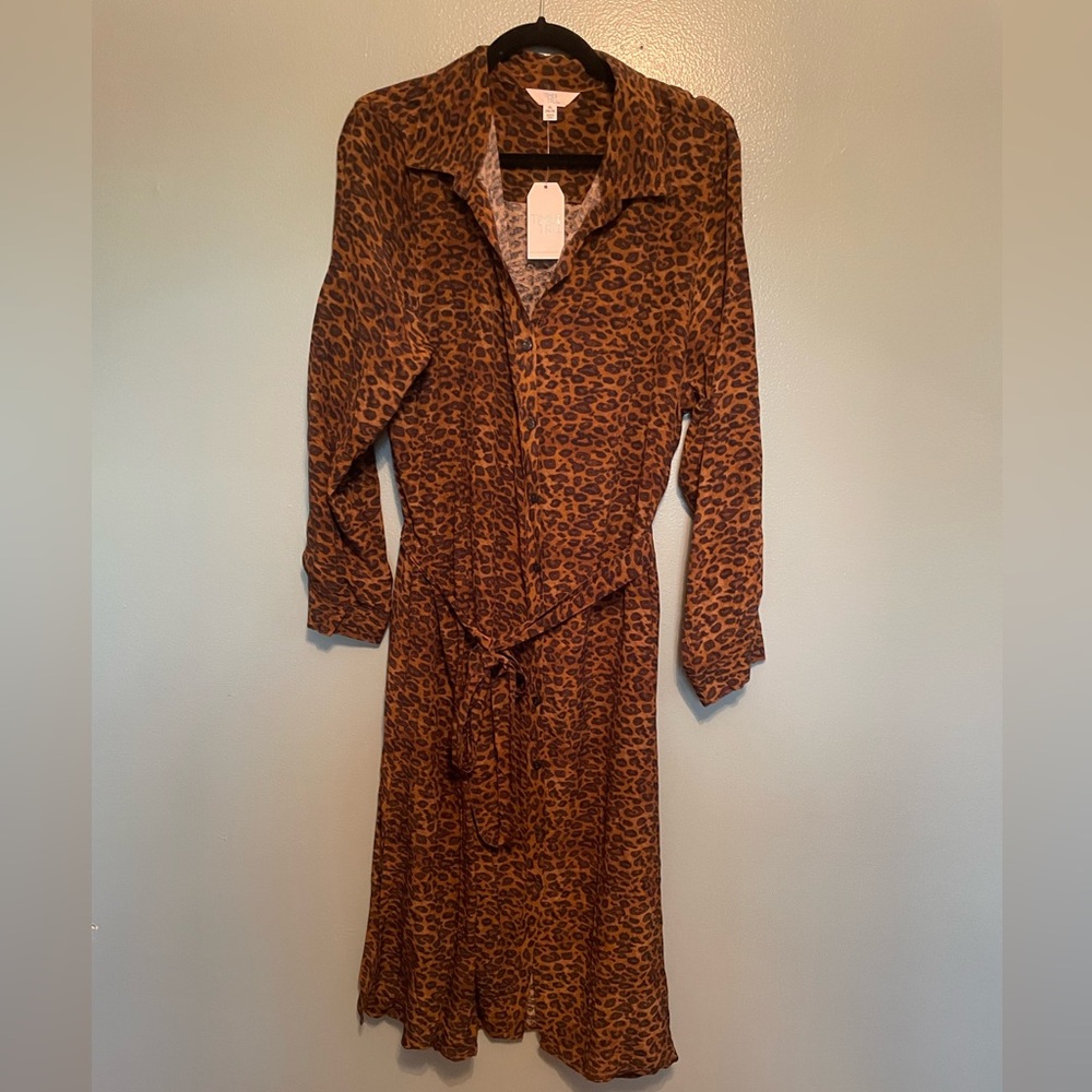 Leopard print maxi dress